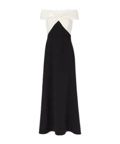Roland Mouret Off-shoulder Cady Maxi Dress In Black