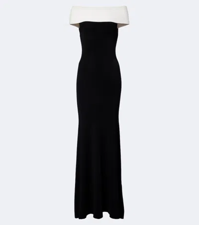 Roland Mouret Off-shoulder Gown In Black