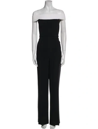 Pre-owned Roland Mouret Off-the-shoulder Jumpsuit In Black
