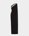 Roland Mouret One-shoulder Diamante Column Gown