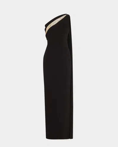 Roland Mouret One-shoulder Diamante Column Gown