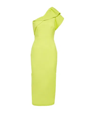 Roland Mouret One Shoulder Dress In Yellow