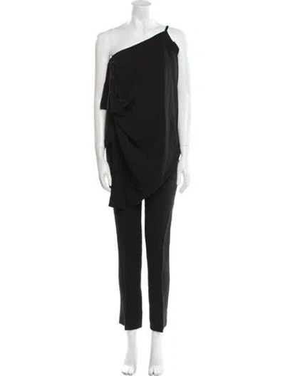 Pre-owned Roland Mouret One-shoulder Jumpsuit In Black