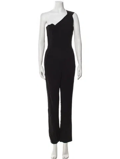 Pre-owned Roland Mouret One-shoulder Jumpsuit In Black
