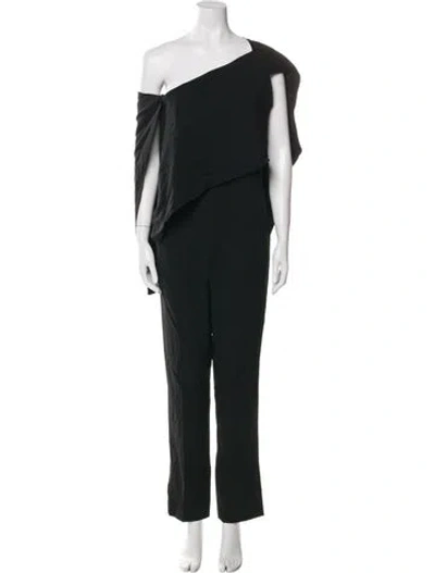 Pre-owned Roland Mouret One-shoulder Jumpsuit In Black