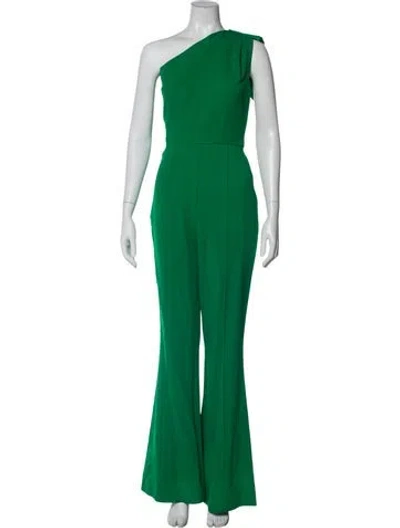 Pre-owned Roland Mouret One-shoulder Jumpsuit In Green