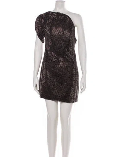 Pre-owned Roland Mouret One-shoulder Mini Dress In Multi