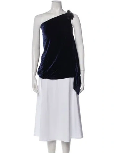 Pre-owned Roland Mouret One-shoulder Sleeveless Top In Black