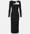 Roland Mouret Contrast-color Stitching Dress In Black