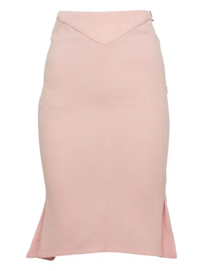Pre-owned Roland Mouret Panelled Pencil Skirt In Pink