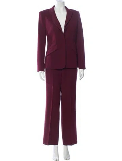 Pre-owned Roland Mouret Pantsuit In Burgundy