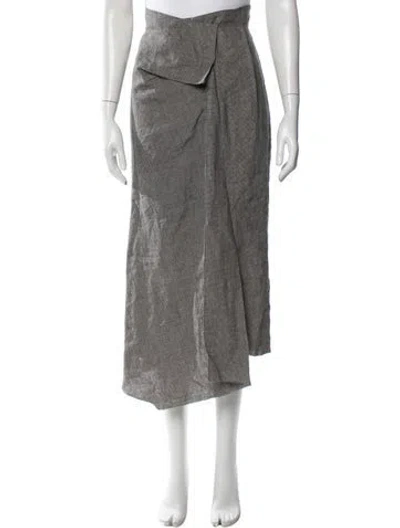 Pre-owned Roland Mouret Patterned Long Skirt In Gray