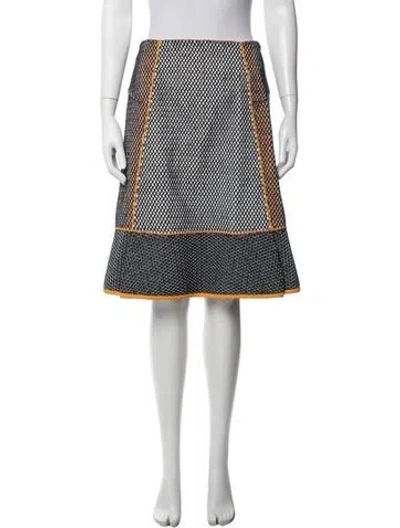 Pre-owned Roland Mouret Patterned Midi Length Skirt In Black
