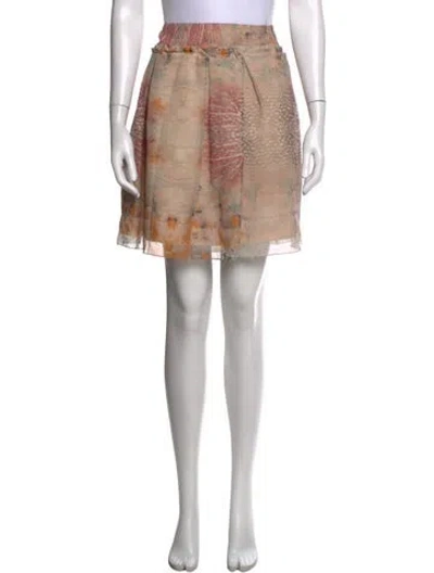 Pre-owned Roland Mouret Patterned Mini Skirt In Neutrals