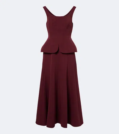 Roland Mouret 装饰腰摆绉纱紧身胸衣式连衣裙 In Multi