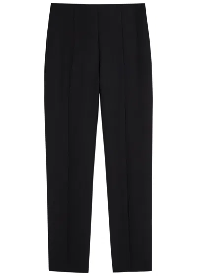 Roland Mouret Pintuck Crepe Trousers In Black