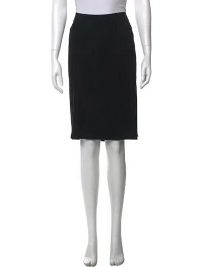 Pre-owned Roland Mouret Pleated Accents Knee-length Skirt In Black