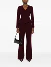 Roland Mouret Pocket-detail Flared Trousers In Red