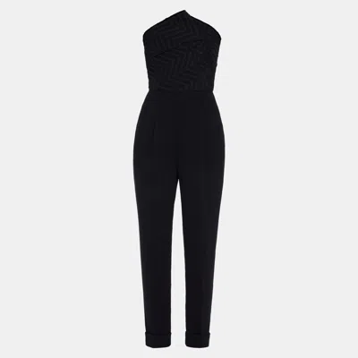 Pre-owned Roland Mouret Polyamid Jumpsuit 10 In Black