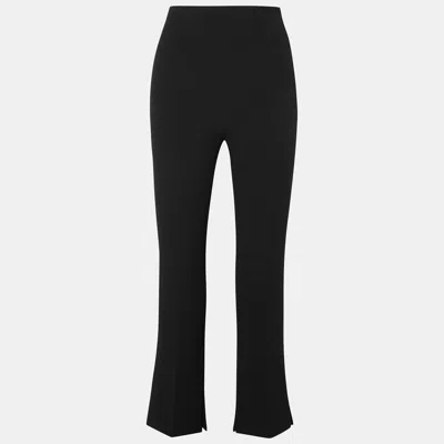 Pre-owned Roland Mouret Polyester Flared Pants 18 In Black