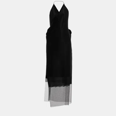 Pre-owned Roland Mouret Polyester Midi Dress Onesize In Black