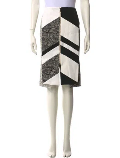 Pre-owned Roland Mouret Printed Knee-length Skirt In Neutral
