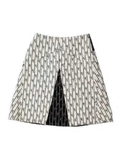 Pre-owned Roland Mouret Printed Knee-length Skirt In White