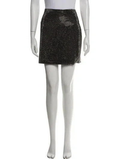 Pre-owned Roland Mouret Printed Mini Skirt In Black
