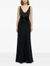 Roland Mouret Sequin-embellished Evening Gown In Black