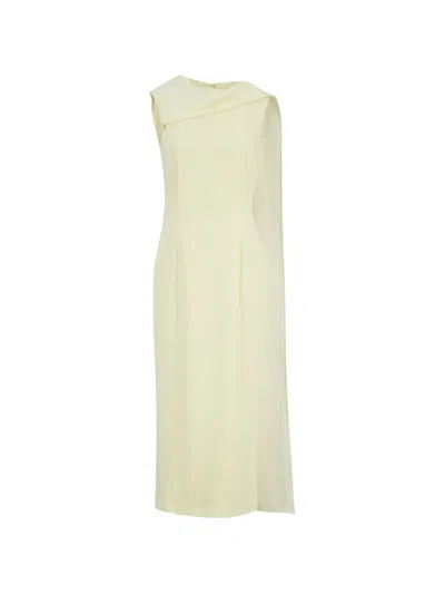 Roland Mouret Sash-detail Midi Dress In Yellow