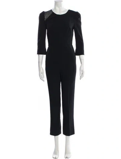 Pre-owned Roland Mouret Scoop Neck Jumpsuit In Black