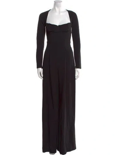 Pre-owned Roland Mouret Scoop Neck Jumpsuit In Black
