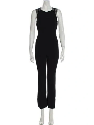 Pre-owned Roland Mouret Scoop Neck Jumpsuit In Blue
