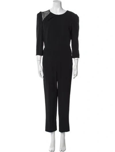 Pre-owned Roland Mouret Scoop Neck Jumpsuit In Blue