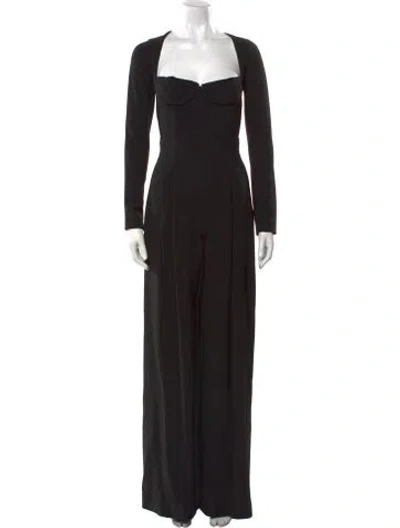 Pre-owned Roland Mouret Scoop Neck Jumpsuit W/ Tags In Black