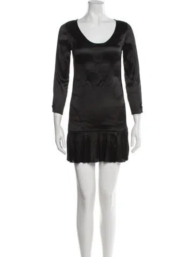 Pre-owned Roland Mouret Scoop Neck Mini Dress In Gray
