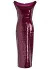Roland Mouret Sequin-embellished Mesh Midi Dress