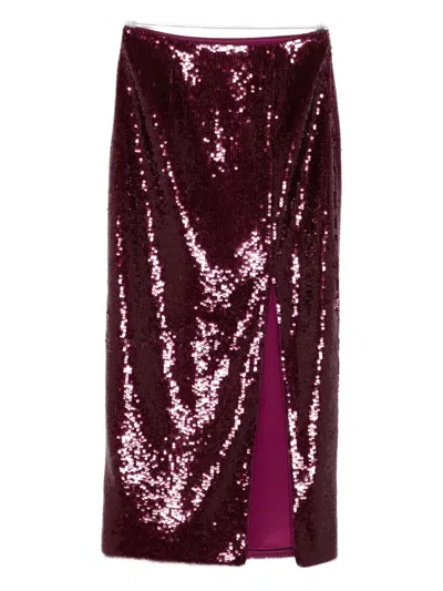 Roland Mouret Sequin-embellished Skirt In Purple