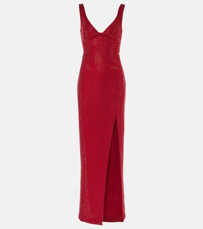 Roland Mouret Sequined Gown In Red