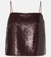 Roland Mouret Sequined Top In Brown