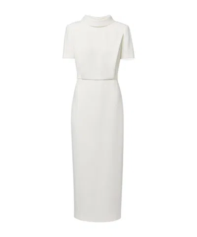Roland Mouret Short Sleeve Dress In White