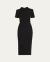 Roland Mouret Cady Midi Dress In Black