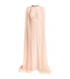 Roland Mouret Verzierte Robe Aus Seidenchiffon In Pink