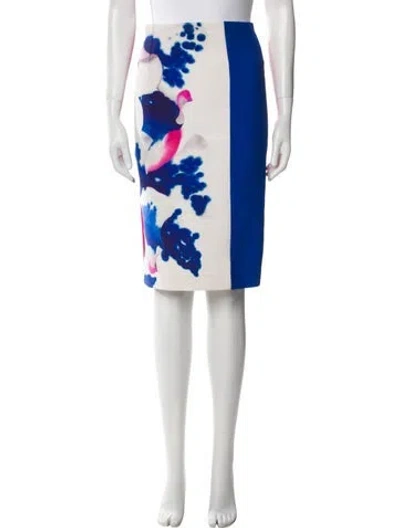 Pre-owned Roland Mouret Silk Knee-length Skirt In Blue
