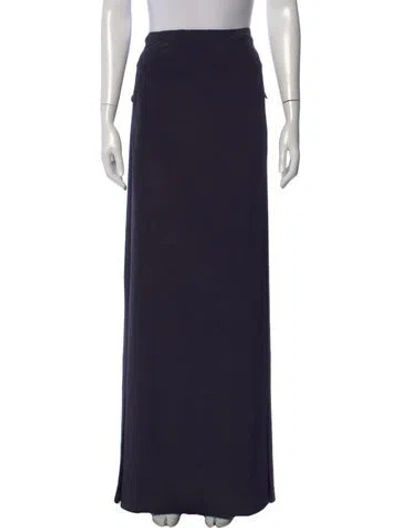 Pre-owned Roland Mouret Silk Long Skirt In Blue