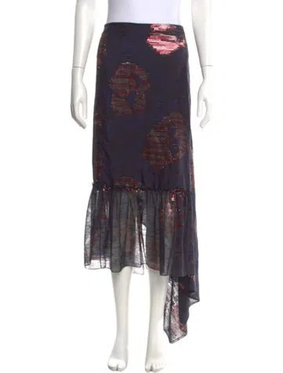 Pre-owned Roland Mouret Silk Long Skirt In Multi