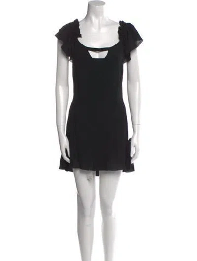 Pre-owned Roland Mouret Silk Mini Dress In Black