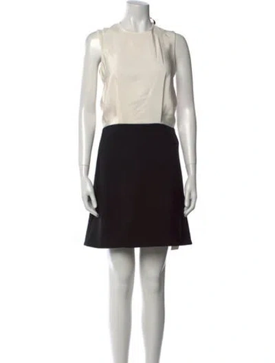 Pre-owned Roland Mouret Silk Mini Dress In Black