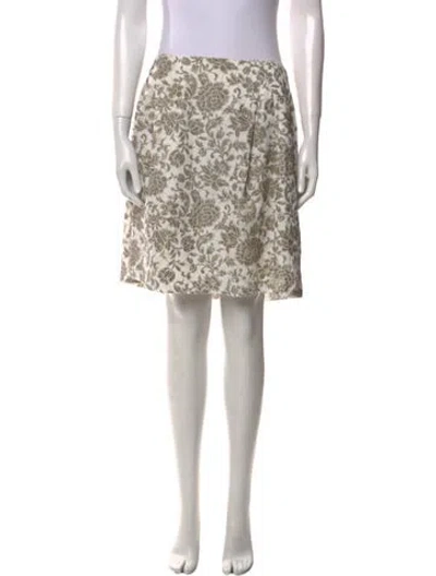 Pre-owned Roland Mouret Silk Mini Skirt In Neutral