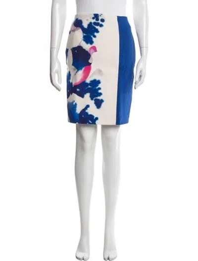 Pre-owned Roland Mouret Silk Mini Skirt In White